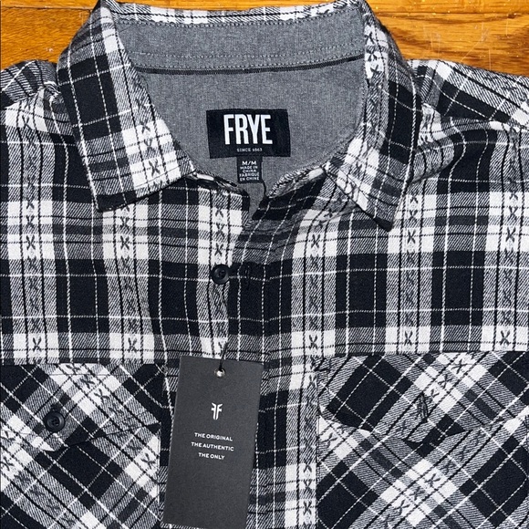 Frye Monochrome Plaid Men's Shirt - Picture 2 of 8